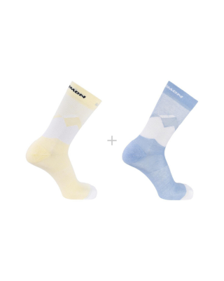 Salomon ponožky OUTLINE CREW 2-PACK frozen dew/z
